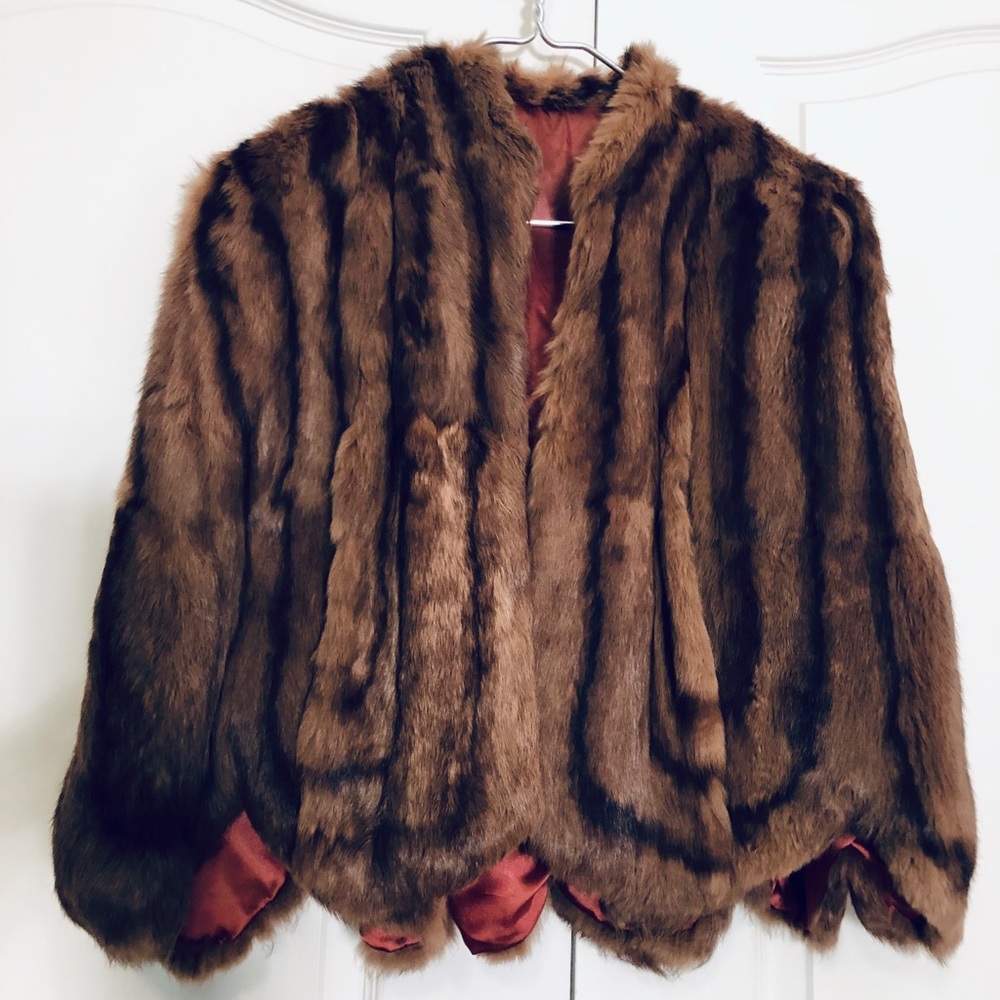 Luxury VTG 30s/40s Rich brown mink for cape, size small 24 inch length
